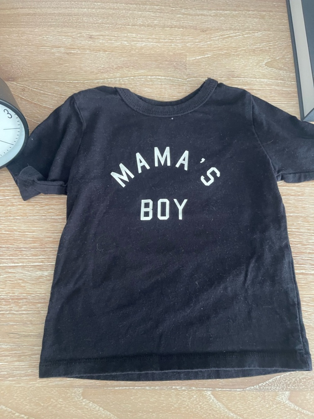 The Children's Place Black "Mama's Boy" Short Sleeve Tee